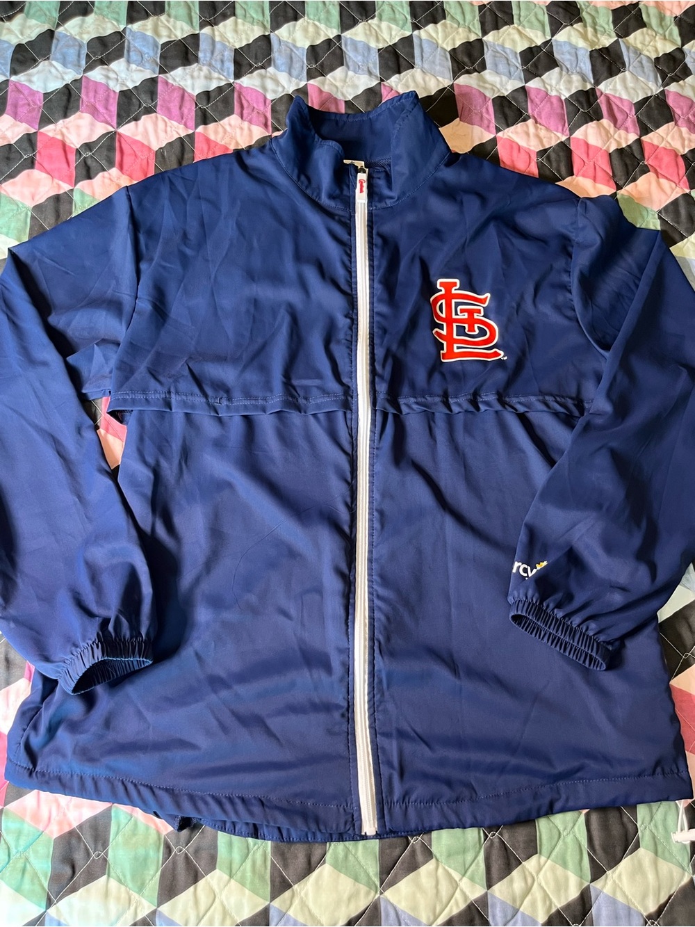 St. Louis Navy Windbreaker Jacket-XL